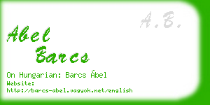 abel barcs business card